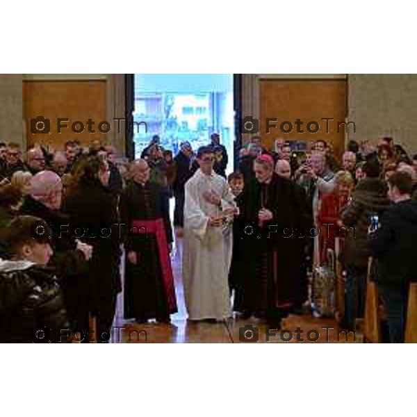 Foto Manzoni Tiziano/LaPresse 6-1-2024 Bergamo Italia- Cronaca BergamoBergamo parrocchia Sacro Cuore Sua Eccellenza Padre Georg Ganswin arcivescovo e segretario di Papa Ratzinger