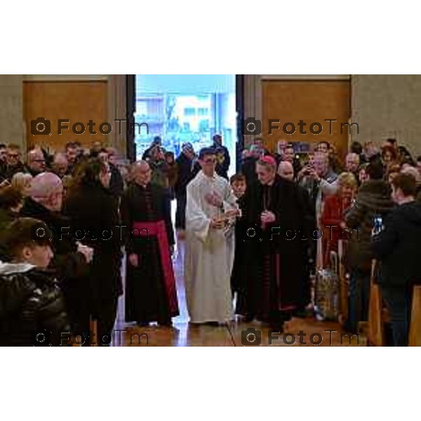 Foto Manzoni Tiziano/LaPresse 6-1-2024 Bergamo Italia- Cronaca BergamoBergamo parrocchia Sacro Cuore Sua Eccellenza Padre Georg Ganswin arcivescovo e segretario di Papa Ratzinger