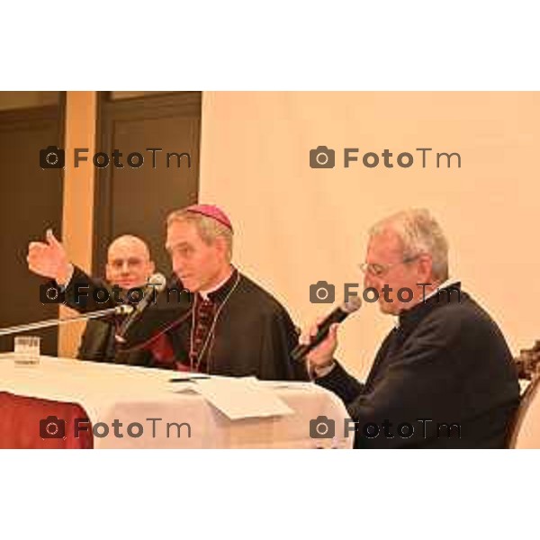 Tiziano Manzoni/LaPresse 5-01- 2024 Bergamo, Italia Cronaca Bergamo Padre Georg Ganswin arcivescovo e segretario di Papa Ratzinger incontra la comunita