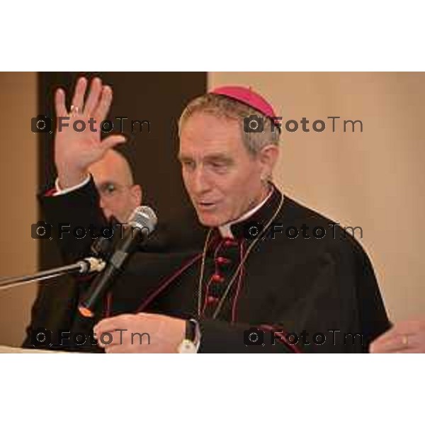 Tiziano Manzoni/LaPresse 5-01- 2024 Bergamo, Italia Cronaca Bergamo Padre Georg Ganswin arcivescovo e segretario di Papa Ratzinger incontra la comunita