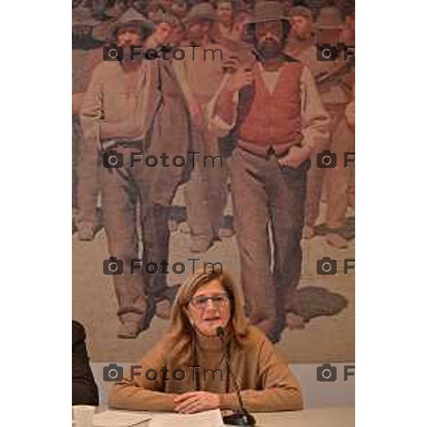 Foto Manzoni Tiziano/LaPresse 6-1-2024 Bergamo Italia- Cronaca Bergamo Elena Carnevali candidata sindaca del centro-sinistra al Terzo Congresso provinciale di Sinistra Italiana.