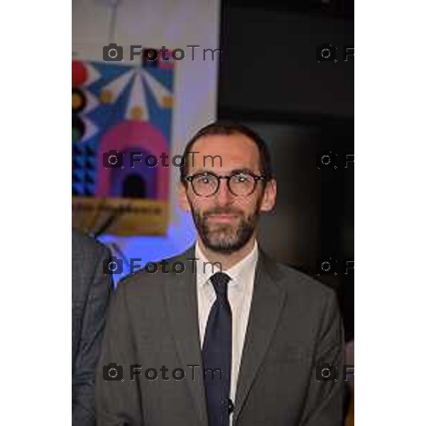 Tiziano Manzoni/LaPresse 12-01- 2024 Bergamo, Italia Cronaca Spazio Polaresco Bergamo circoli ACLI i giovani under 35 in preparazione delle elezioni amministrative 2024. Daniele Zucchinali, di Fratelli d’Italia