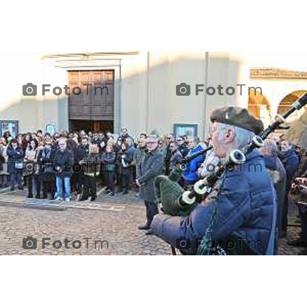 Foto Manzoni Tiziano/LaPresse 20-01-2024 Bergamo Italia - Cronaca - Brembate Sopra Bergamo funerale di Morgan Algeri