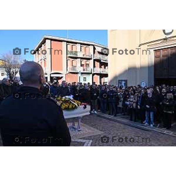 Foto Manzoni Tiziano/LaPresse 20-01-2024 Bergamo Italia - Cronaca - Brembate Sopra Bergamo funerale di Morgan Algeri