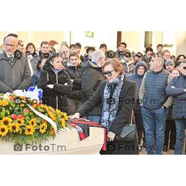 Foto Manzoni Tiziano/LaPresse 20-01-2024 Bergamo Italia - Cronaca - Brembate Sopra Bergamo funerale di Morgan Algeri