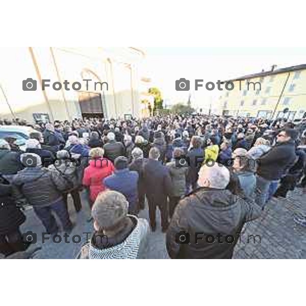 Foto Manzoni Tiziano/LaPresse 20-01-2024 Bergamo Italia - Cronaca - Brembate Sopra Bergamo funerale di Morgan Algeri