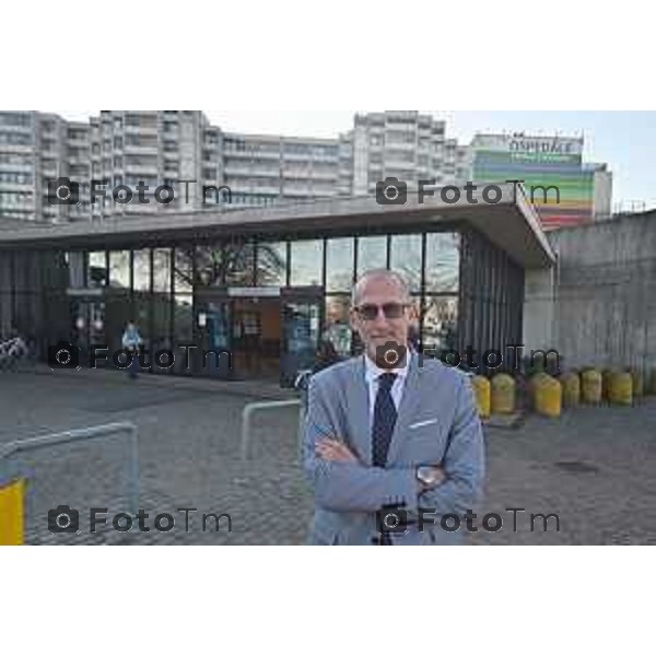 Foto Manzoni Tiziano/ 23-1-2024 Bergamo Italia- Cronaca Giovanni Palazzi con il suo staff nuova dirigenza Ospedale di Treviglio ( Pietro Tronconi, Antonio Manfredi e Avvocato Francesco Ozzo ) 