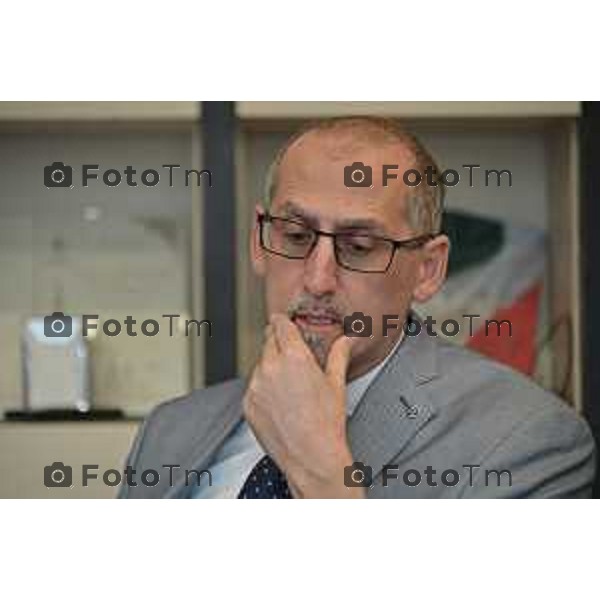 Foto Manzoni Tiziano/ 23-1-2024 Bergamo Italia- Cronaca Giovanni Palazzi con il suo staff nuova dirigenza Ospedale di Treviglio ( Pietro Tronconi, Antonio Manfredi e Avvocato Francesco Ozzo ) 