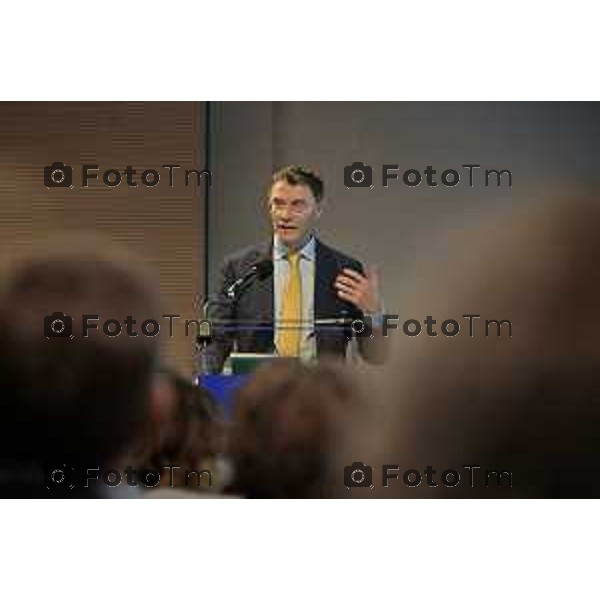 Foto Manzoni Tiziano/LaPresse 13-1-2024 Bergamo Italia- Cronaca "Stati Generali della Meccatronica", organizzato da A&T in collaborazione con Confindustria Bergamo Stefano Paleari, Università di Bergamo