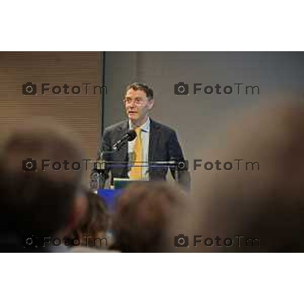 Foto Manzoni Tiziano/LaPresse 13-1-2024 Bergamo Italia- Cronaca "Stati Generali della Meccatronica", organizzato da A&T in collaborazione con Confindustria Bergamo Stefano Paleari, Università di Bergamo