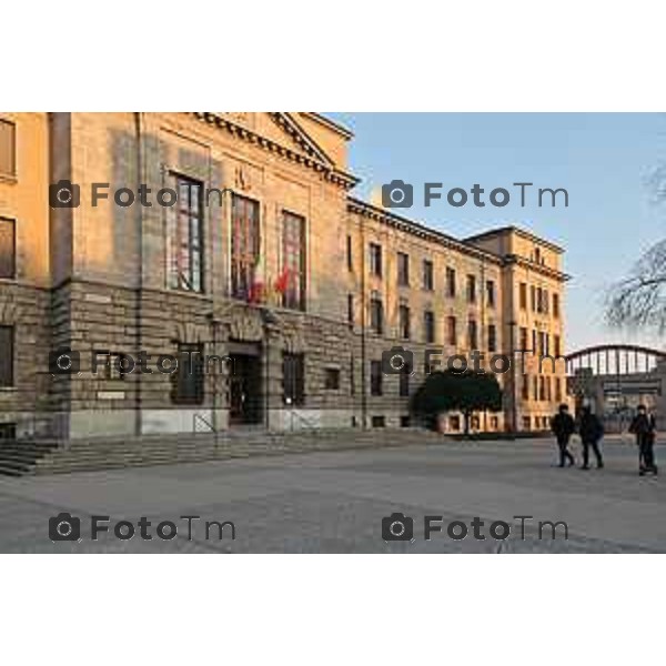 Foto Manzoni Tiziano/LaPresse 25-1-2024 Bergamo Italia- Cronaca Bergamo liceo Lussana e Vittorio Emanuele