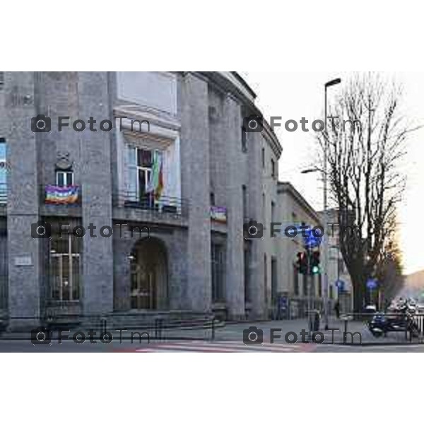 Foto Manzoni Tiziano/LaPresse 25-1-2024 Bergamo Italia- Cronaca Bergamo liceo Lussana e Vittorio Emanuele