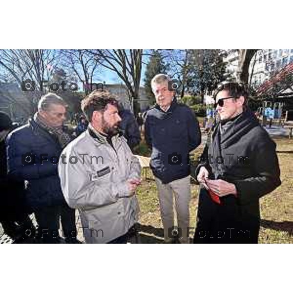 Foto Manzoni Tiziano/LaPresse 27-1-2024 Bergamo Italia- Cronaca Giorno della memoria primo incontro fa i due candidati sindaci Elena Carnevali e Andrea Pezzotta