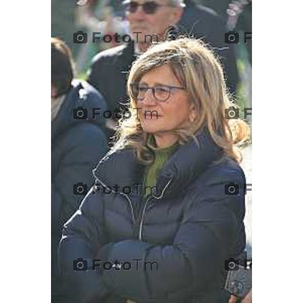 Foto Manzoni Tiziano/LaPresse 27-1-2024 Bergamo Italia- Cronaca Giorno della memoria primo incontro fa i due candidati sindaci Elena Carnevali e Andrea Pezzotta