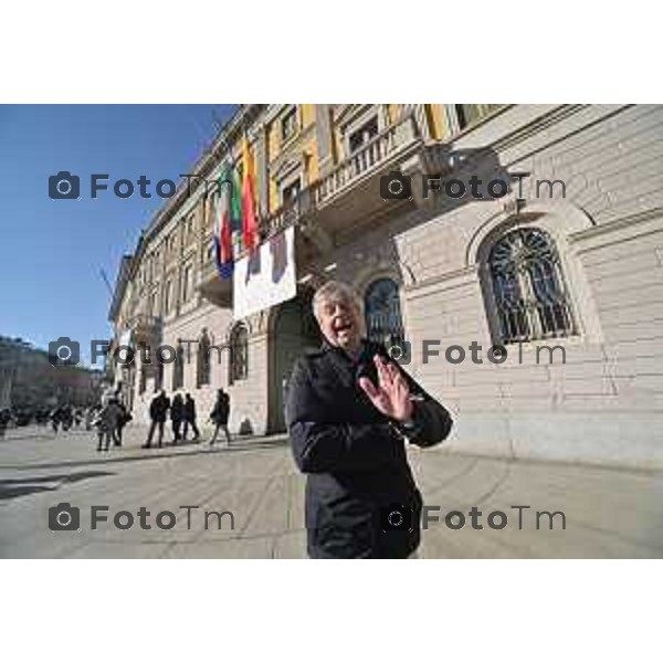 Foto Manzoni Tiziano/LaPresse 27-1-2024 Bergamo Italia- Cronaca Giorno della memoria primo incontro fa i due candidati sindaci Elena Carnevali e Andrea Pezzotta