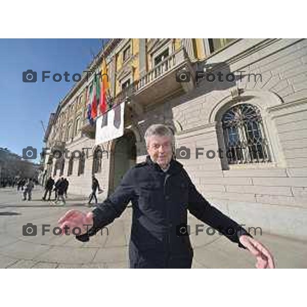 Foto Manzoni Tiziano/LaPresse 27-1-2024 Bergamo Italia- Cronaca Giorno della memoria primo incontro fa i due candidati sindaci Elena Carnevali e Andrea Pezzotta