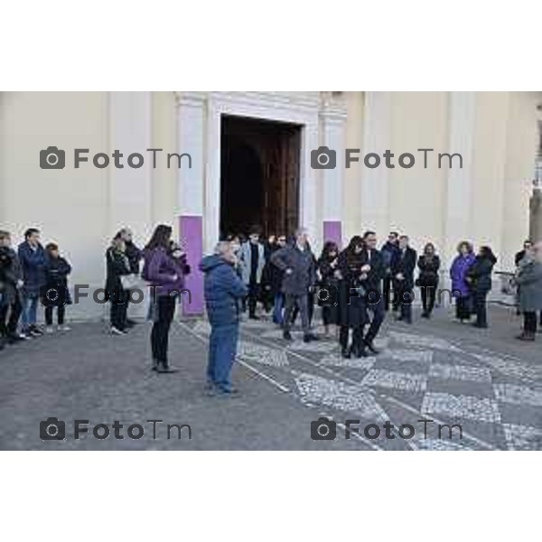 Foto Manzoni Tiziano/LaPresse 2-2-2024 Bergamo Italia- Cronaca Brusaporto Funerale di Diego Rota assassinato dalla moglie