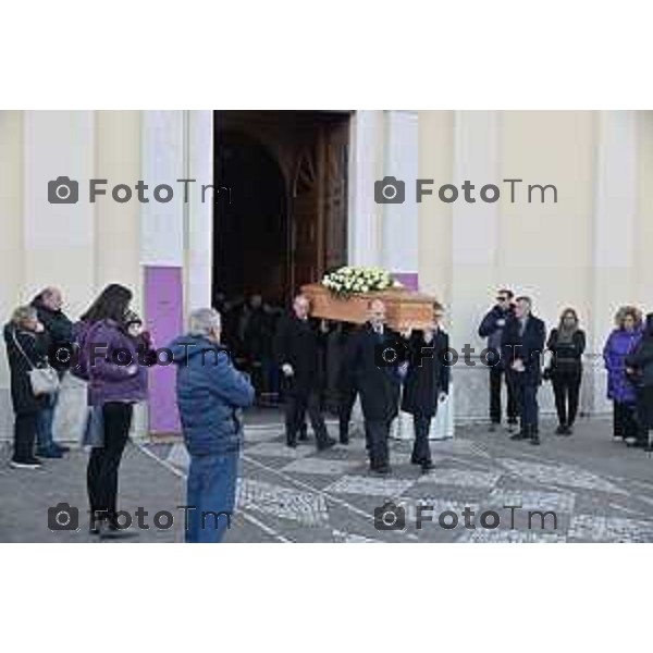 Foto Manzoni Tiziano/LaPresse 2-2-2024 Bergamo Italia- Cronaca Brusaporto Funerale di Diego Rota assassinato dalla moglie