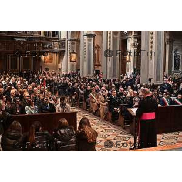 Foto Manzoni Tiziano/LaPresse 3-2-2024 Bergamo Italia- Cronaca Vittorio Sgarbi inaugura , "La porta del cielo", il nuovo museo Basilica Treviglio. parroco monsignor Norberto Donghi