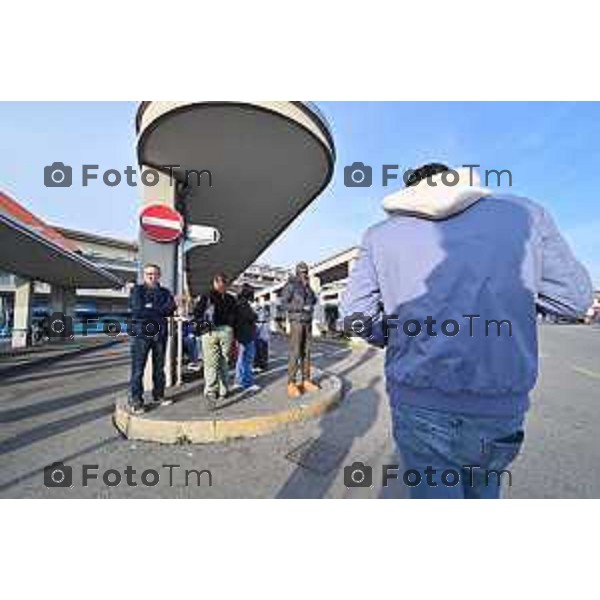 Foto Manzoni Tiziano/LaPresse 9-02-2024 Bergamo Italia- Cronaca Bergamo stazione autolinee pensiline