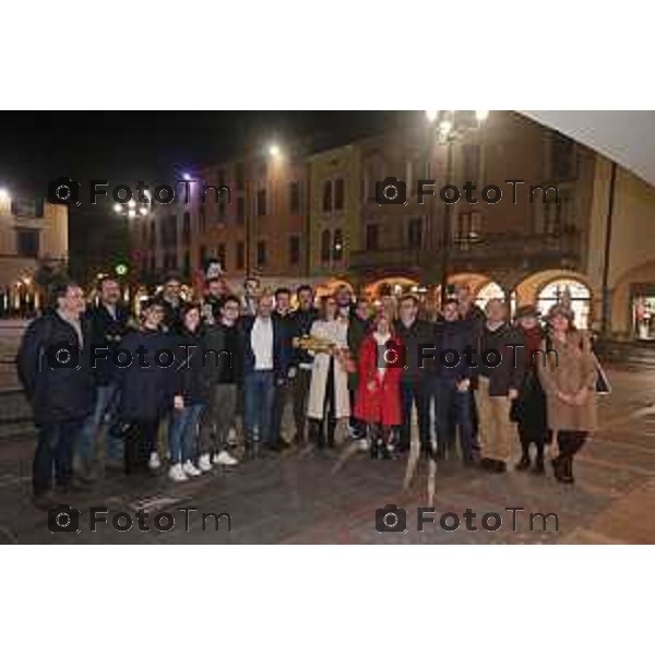 Foto Manzoni Tiziano/LaPresse 21-02-2024 Bergamo Italia- Cronaca Romano di Lombardia, BG Paola Suardi candidata sindaca del centrosinistra