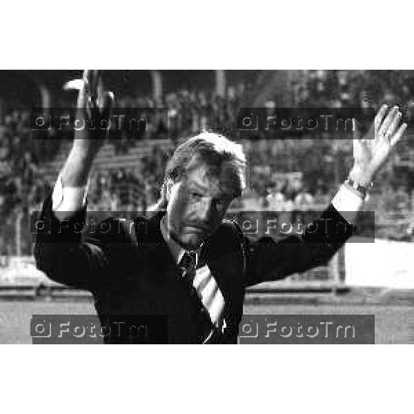 Foto Manzoni Tiziano/ archivio Cassotti Bergamo Italia- Cronaca Atalanta Malines coppa delle coppe EUropa 20 Aprile 1988