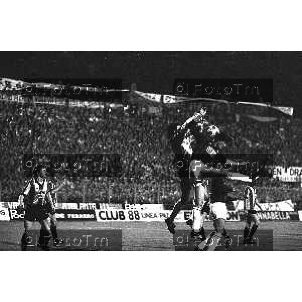 Foto Manzoni Tiziano/ archivio Cassotti Bergamo Italia- Cronaca Atalanta Malines coppa delle coppe EUropa 20 Aprile 1988