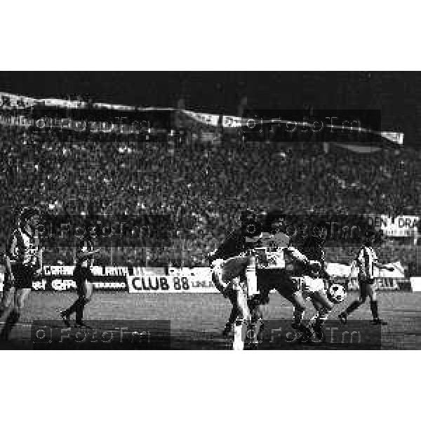 Foto Manzoni Tiziano/ archivio Cassotti Bergamo Italia- Cronaca Atalanta Malines coppa delle coppe EUropa 20 Aprile 1988