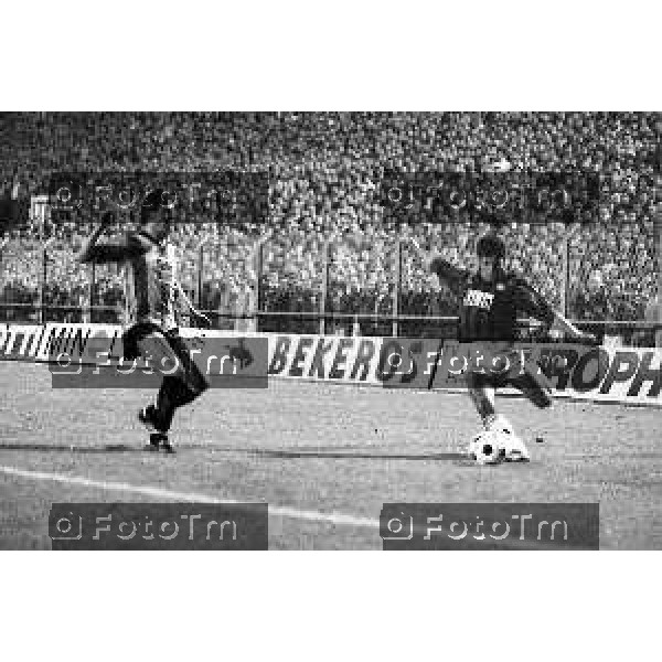 Foto Manzoni Tiziano/ archivio Cassotti Bergamo Italia- Cronaca Atalanta Malines coppa delle coppe EUropa 20 Aprile 1988