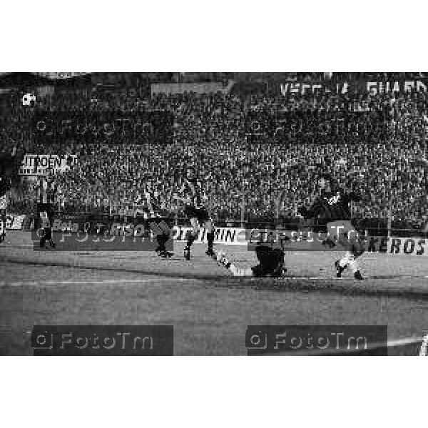 Foto Manzoni Tiziano/ archivio Cassotti Bergamo Italia- Cronaca Atalanta Malines coppa delle coppe EUropa 20 Aprile 1988