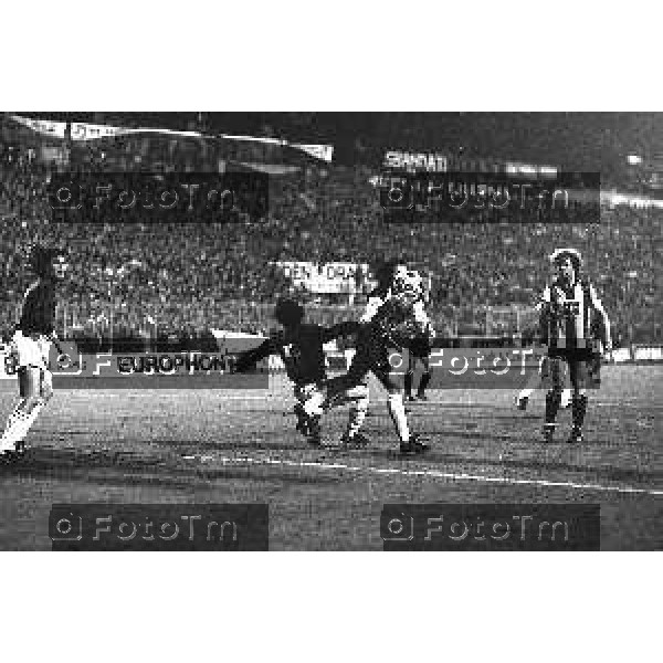 Foto Manzoni Tiziano/ archivio Cassotti Bergamo Italia- Cronaca Atalanta Malines coppa delle coppe EUropa 20 Aprile 1988