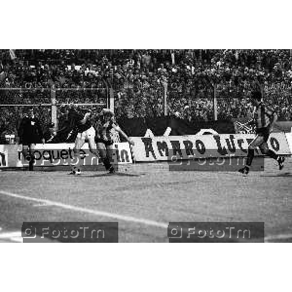 Foto Manzoni Tiziano/ archivio Cassotti Bergamo Italia- Cronaca Atalanta Malines coppa delle coppe EUropa 20 Aprile 1988