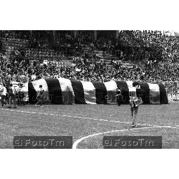 Foto Manzoni Tiziano/ archivio Cassotti Bergamo Italia- Cronaca Atalanta Malines coppa delle coppe EUropa 20 Aprile 1988