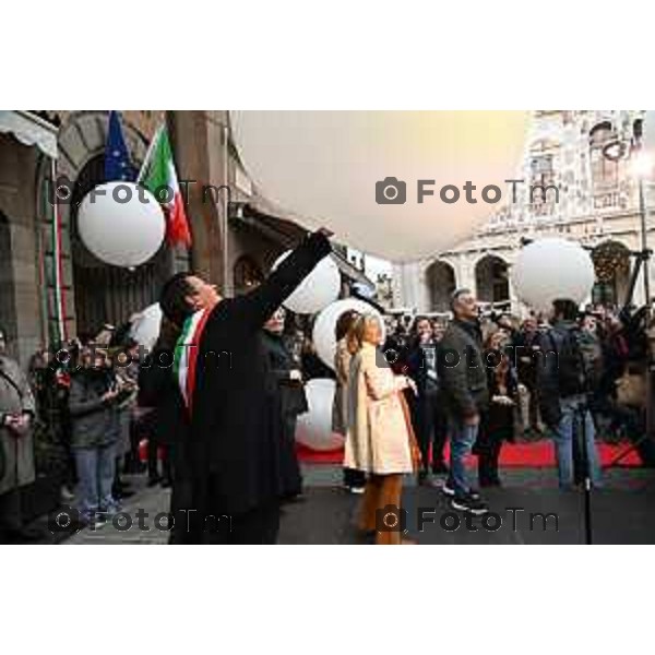 Foto Manzoni Tiziano/LaPresse 15-03-2024 Bergamo Italia- Cronaca Bergamo inaugurazione Archivi storici Biblioteca Angelo Mai e agli archivi degli architetti in Casa Suardi.