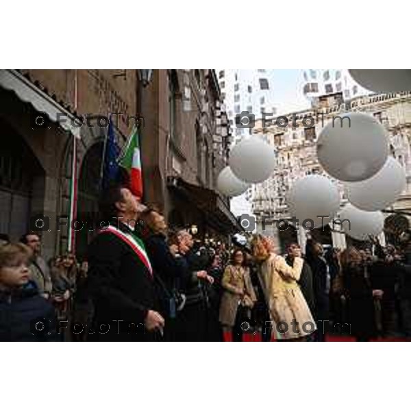 Foto Manzoni Tiziano/LaPresse 15-03-2024 Bergamo Italia- Cronaca Bergamo inaugurazione Archivi storici Biblioteca Angelo Mai e agli archivi degli architetti in Casa Suardi.