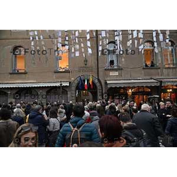 Foto Manzoni Tiziano/LaPresse 15-03-2024 Bergamo Italia- Cronaca Bergamo inaugurazione Archivi storici Biblioteca Angelo Mai e agli archivi degli architetti in Casa Suardi.