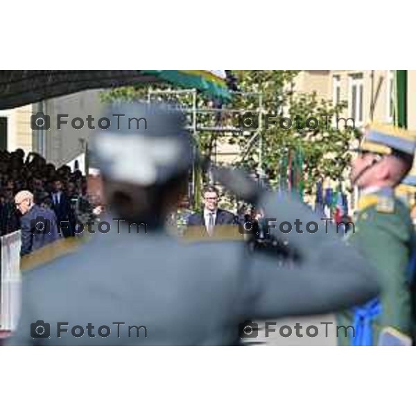 Foto Manzoni Tiziano/LaPresse 16-03-2023 Bergamo Italia- Cronaca cerimonia del Giuramento solenne degli Allievi Ufficiali guardia di Finanza del 123° Corso «Monte Sperone IV»Ministro dell’Economia e delle Finanze, On. Giancarlo Giorgetti, del Comandante Generale della Guardia di Finanza, Generale di Corpo d’Armata Andrea De Gennaro