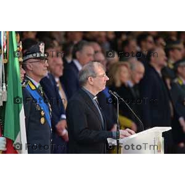 Foto Manzoni Tiziano/LaPresse 16-03-2023 Bergamo Italia- Cronaca cerimonia del Giuramento solenne degli Allievi Ufficiali guardia di Finanza del 123° Corso «Monte Sperone IV»Ministro dell’Economia e delle Finanze, On. Giancarlo Giorgetti, del Comandante Generale della Guardia di Finanza, Generale di Corpo d’Armata Andrea De Gennaro