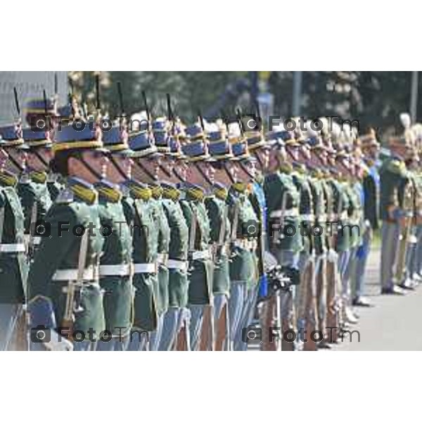 Foto Manzoni Tiziano/LaPresse 16-03-2023 Bergamo Italia- Cronaca cerimonia del Giuramento solenne degli Allievi Ufficiali guardia di Finanza del 123° Corso «Monte Sperone IV»Ministro dell’Economia e delle Finanze, On. Giancarlo Giorgetti, del Comandante Generale della Guardia di Finanza, Generale di Corpo d’Armata Andrea De Gennaro