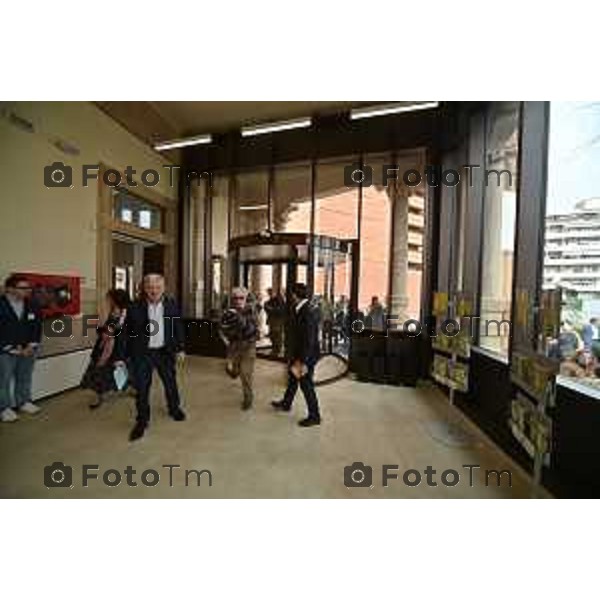 Foto Manzoni Tiziano/LaPresse 1-03-2024 Bergamo Italia- Cronaca Bergamo inaugurazione dei porticati dell\'ex mercato ortofrutticolo riqualificati e INTITOLAZIONE della nuova sala "Mimmo Boninelli" Biblioteca Tiraboschi