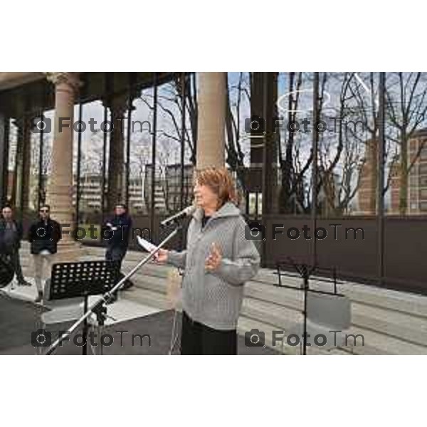 Foto Manzoni Tiziano/LaPresse 1-03-2024 Bergamo Italia- Cronaca Bergamo inaugurazione dei porticati dell\'ex mercato ortofrutticolo riqualificati e INTITOLAZIONE della nuova sala "Mimmo Boninelli" Biblioteca Tiraboschi