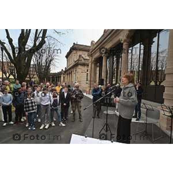 Foto Manzoni Tiziano/LaPresse 1-03-2024 Bergamo Italia- Cronaca Bergamo inaugurazione dei porticati dell\'ex mercato ortofrutticolo riqualificati e INTITOLAZIONE della nuova sala "Mimmo Boninelli" Biblioteca Tiraboschi