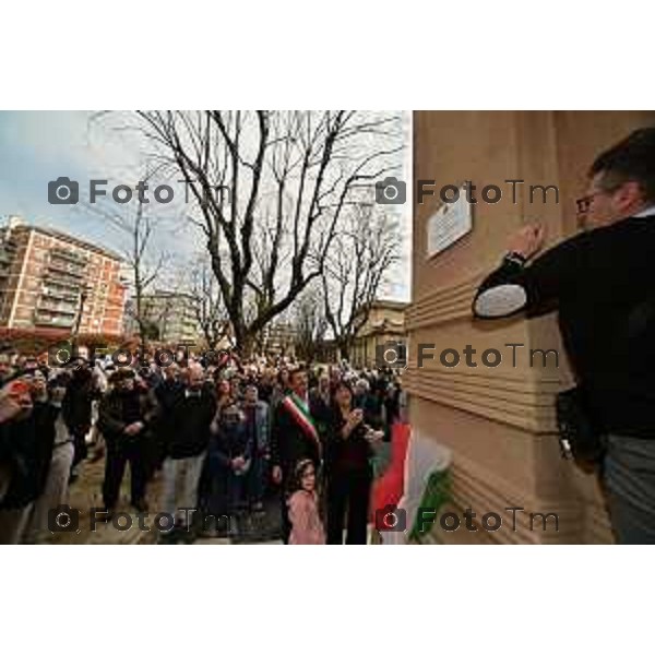 Foto Manzoni Tiziano/LaPresse 1-03-2024 Bergamo Italia- Cronaca Bergamo inaugurazione dei porticati dell\'ex mercato ortofrutticolo riqualificati e INTITOLAZIONE della nuova sala "Mimmo Boninelli" Biblioteca Tiraboschi