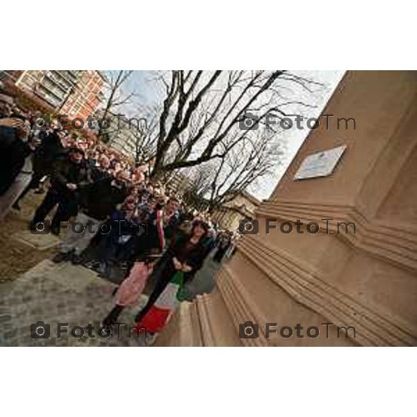 Foto Manzoni Tiziano/LaPresse 1-03-2024 Bergamo Italia- Cronaca Bergamo inaugurazione dei porticati dell\'ex mercato ortofrutticolo riqualificati e INTITOLAZIONE della nuova sala "Mimmo Boninelli" Biblioteca Tiraboschi