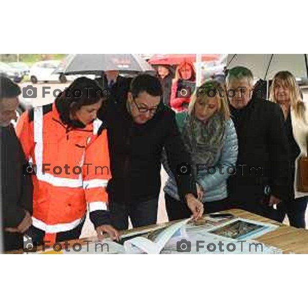 Foto Manzoni Tiziano/LaPresse 26-03-2024 Bergamo Italia- Cronaca Bergamo incontro Matteo Salvini ministro trasporti fine lavori autostrada A4