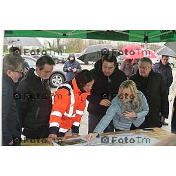 Foto Manzoni Tiziano/LaPresse 26-03-2024 Bergamo Italia- Cronaca Bergamo incontro Matteo Salvini ministro trasporti fine lavori autostrada A4