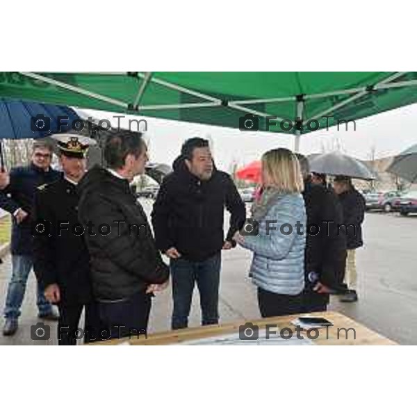 Foto Manzoni Tiziano/LaPresse 26-03-2024 Bergamo Italia- Cronaca Bergamo incontro Matteo Salvini ministro trasporti fine lavori autostrada A4