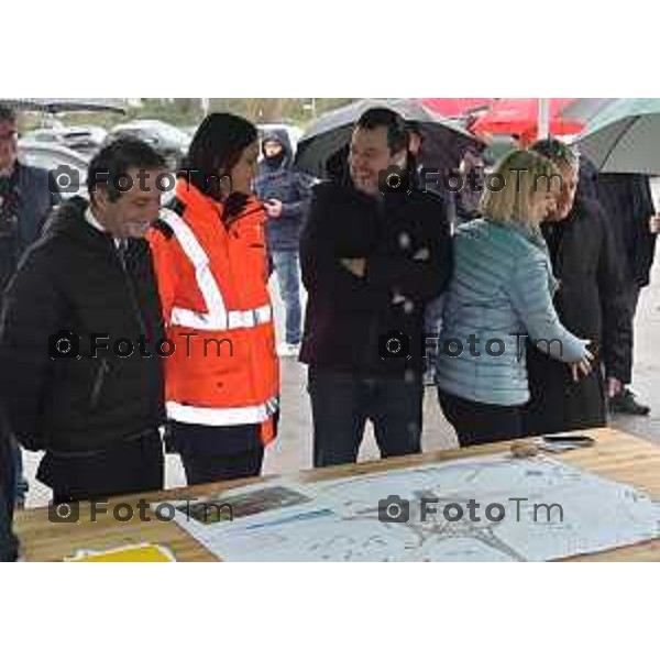 Foto Manzoni Tiziano/LaPresse 26-03-2024 Bergamo Italia- Cronaca Bergamo incontro Matteo Salvini ministro trasporti fine lavori autostrada A4