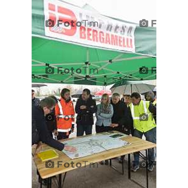 Foto Manzoni Tiziano/LaPresse 26-03-2024 Bergamo Italia- Cronaca Bergamo incontro Matteo Salvini ministro trasporti fine lavori autostrada A4