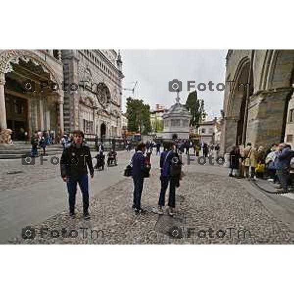 Tiziano Manzoni/LaPresse 1-04- 2024 Bergamo, Italia Cronaca Bergamo pasquetta 2024 città alta gente turisti